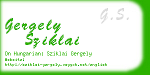 gergely sziklai business card